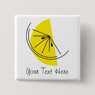 Schaltfläche Zitrus Lemon Text Button