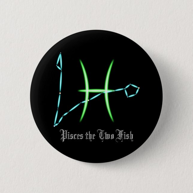 Schaltfläche "Zodiac Constellation Pisces" Button (Vorderseite)