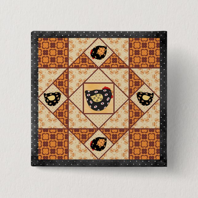 Schaltfläche zum Abzeichen "Quilt Patch" für Lände Button (Vorderseite)