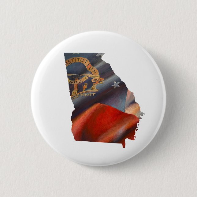 Schaltfläche zum Anmalen der Flagge in Georgien Button (Vorderseite)