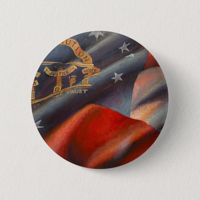 Schaltfläche zum Anmalen der Flagge in Georgien Button (Vorderseite)