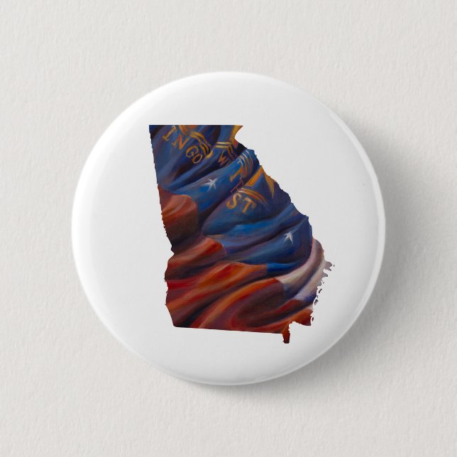 Schaltfläche zum Anmalen der Flagge in Georgien Button (Vorderseite)