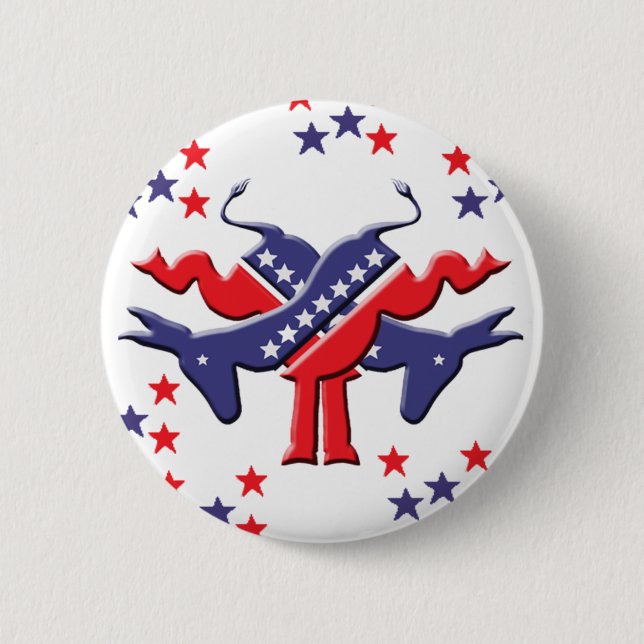 Schaltfläche zum Kicken von Donkeys Button (Vorderseite)