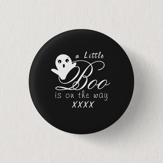 Schaltfläche zur Ankündigung von Halloween-Babys Button (Vorderseite)