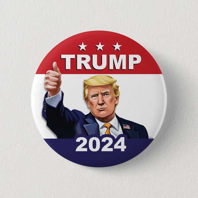 Schaltfläche zur Auswahl von Trumps Up-Kampagnen f Button (Vorderseite)