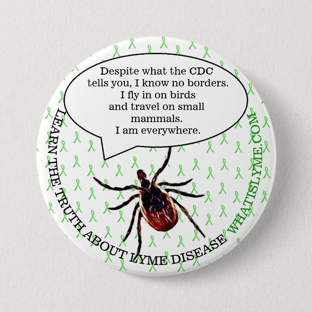 Schaltfläche zur Bewusstseinsbildung bei Lyme-Erkr Button (Vorderseite)