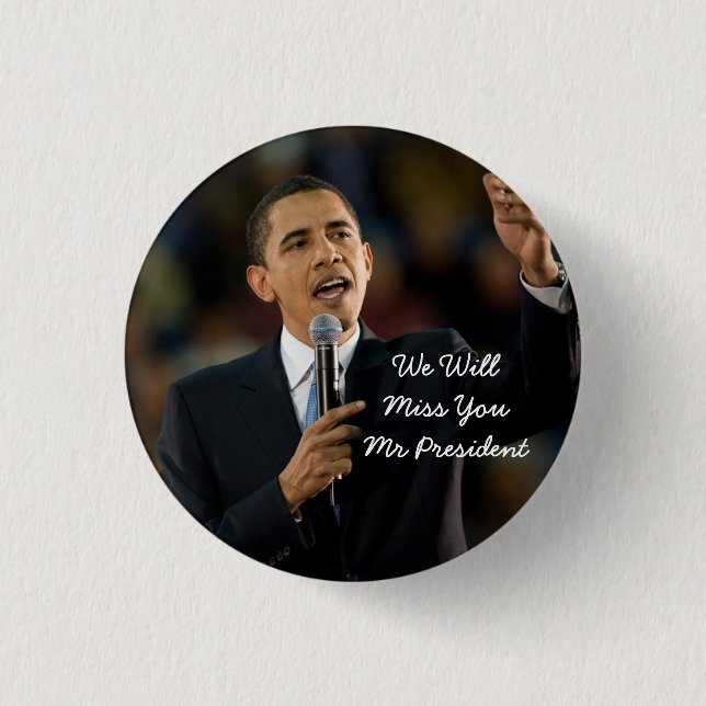 Schaltfläche zur Unterstützung von Präsident Barac Button (Vorderseite)