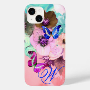 SCHALTFLÄCHEN, AQUAMARINE ROSE UND ANEMONEN-BLUME Case-Mate iPhone HÜLLE