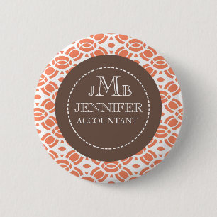 Schaltflächen für das Abzeichen Monogramm Muster Button