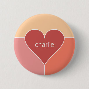 Schaltflächen für den individuelle Name Herzmuster Button