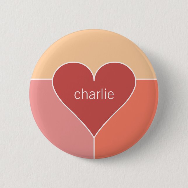 Schaltflächen für den individuelle Name Herzmuster Button (Vorderseite)