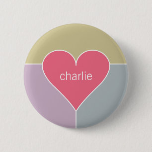 Schaltflächen für den individuelle Name Herzmuster Button