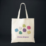 Schaltflächen für den Personalisierten Namen Nähen Tragetasche<br><div class="desc">Vergnügliche Cartoon-Knöpfe mit Polka Punkte auf dieser Schulter Leinensack. Personalisieren Sie Ihren Namen, den Namen des Mädchens, dem Sie es geben möchten, oder legen Sie Ihren Text, den Sie möchten... vielleicht Ihren Firmennamen, Ihren Teamnamen.. Handwerkstexte... was auch immer. Geben Sie einfach den Beispielnamen unter der Rubrik "Personalize it" ein, um...</div>