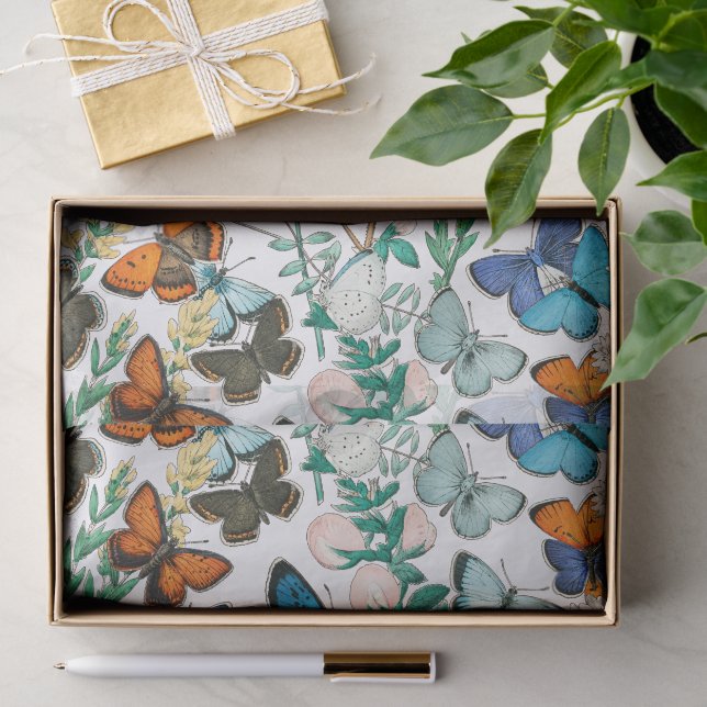 SCHALTFLÄCHEN IM NATURGEWEBSBUCH SEIDENPAPIER (Geschenk)
