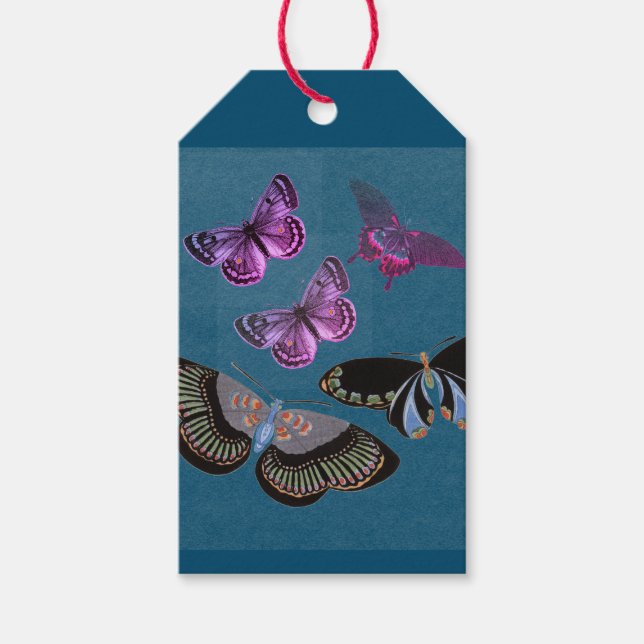 SCHALTFLÄCHEN IN BLAU UND PINK GESCHENKANHÄNGER (Vorderseite)