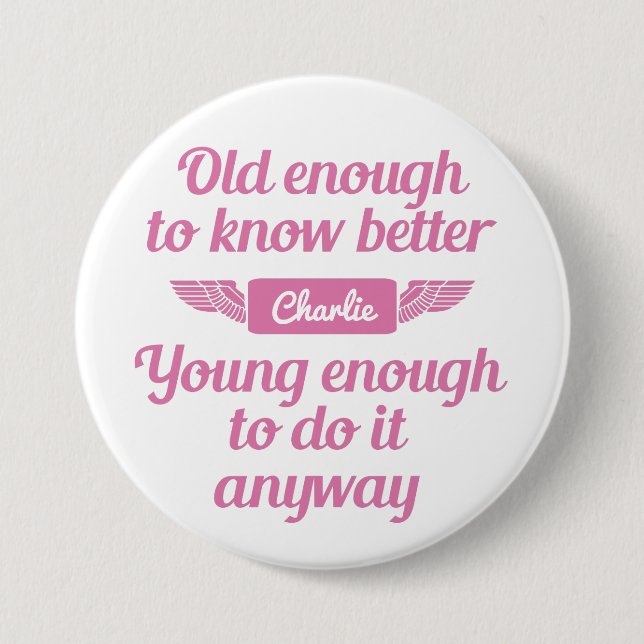Schaltflächen "Old & Young" für individuelle Name Button (Vorderseite)