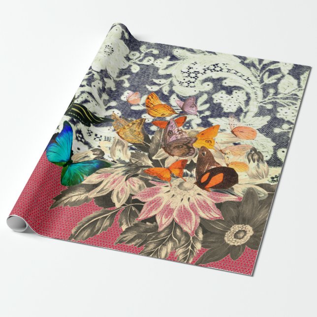 SCHALTFLÄDEN BLUME UND LASTPINK Wrapping Paper Geschenkpapier (Ungerollt)