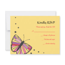 SCHALTFLY-BAT Mitzvah-Antwortkarte