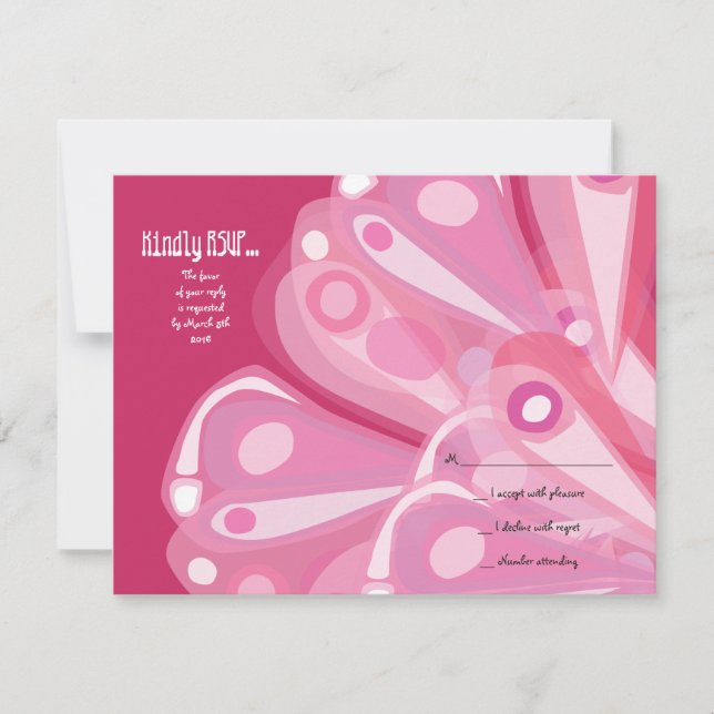 SCHALTFLY-Bat Mitzvah-UAWG-Antwortkarte RSVP Karte (Vorderseite)