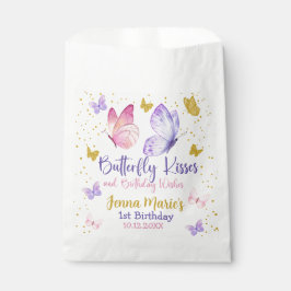 SCHALTFLY KISSES PINK & LILA 1. GEBURTSTAG GESCHENKTÜTCHEN
