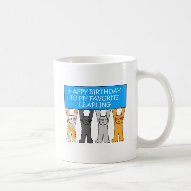 Schaltjahr-Geburtstag, amerikanische Kaffeetasse (Rechts)