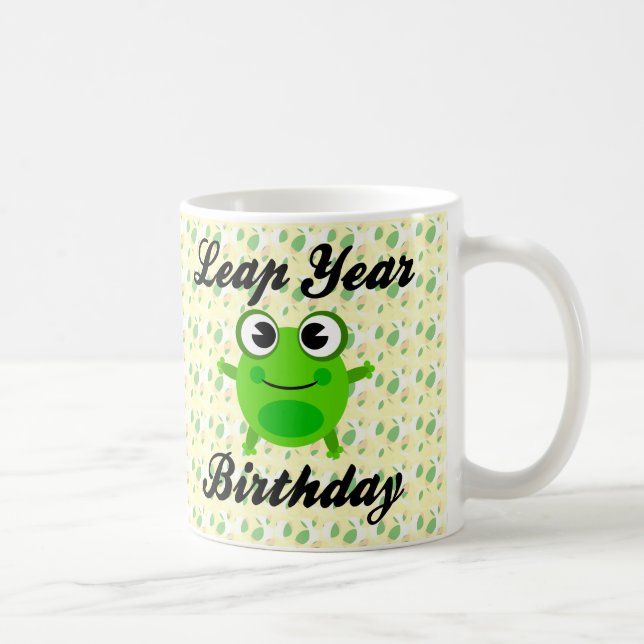 Schaltjahr-Geburtstag, niedlicher Frosch Kaffeetasse (Rechts)