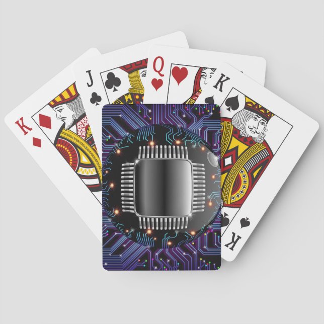 Schaltkarten für die elektronische Hauptplatine Spielkarten (Rückseite)
