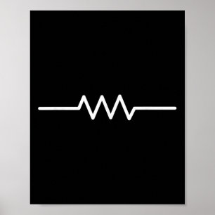 Schaltkreis des elektrischen Widerstandssymbols Poster