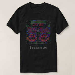 Schaltplan "Schlachtplan" Elektronik PCB Platine T-Shirt