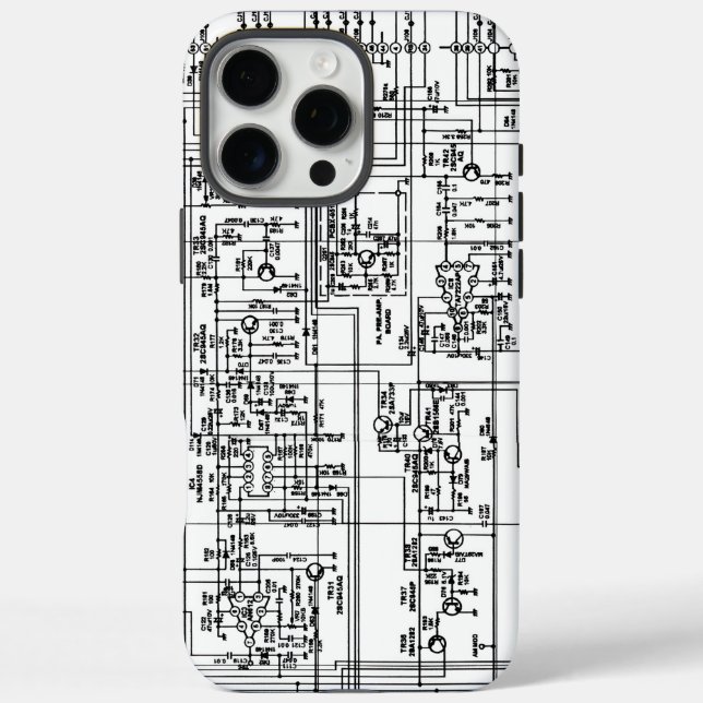 Schaltplandiagramm Elektronik iPhone 16 Pro Max Hülle (Rückseite)