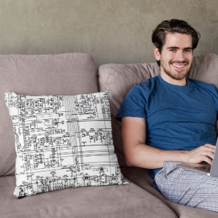 Schaltplandiagrammsymbole Elektronischer Schaltkre Kissen