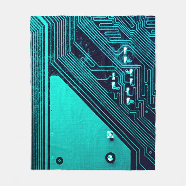 Schalttafel. Elektronische Computerhardware Fleecedecke (Vorderseite)