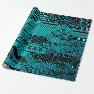 Schalttafel. Elektronische Computerhardware Geschenkpapier