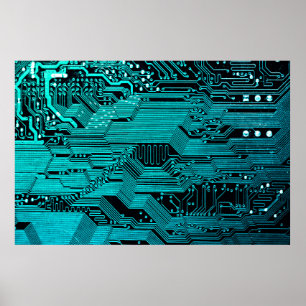 Schalttafel. Elektronische Computerhardware Poster