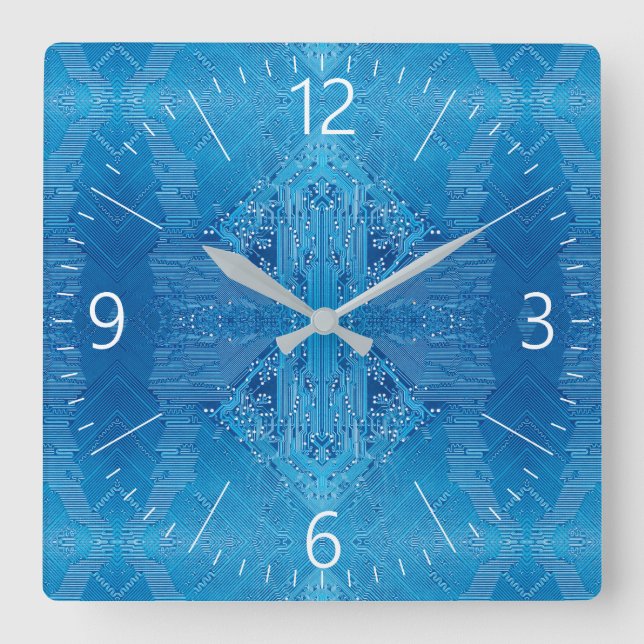 Schalttafel Quadratische Wanduhr (Vorderseite)