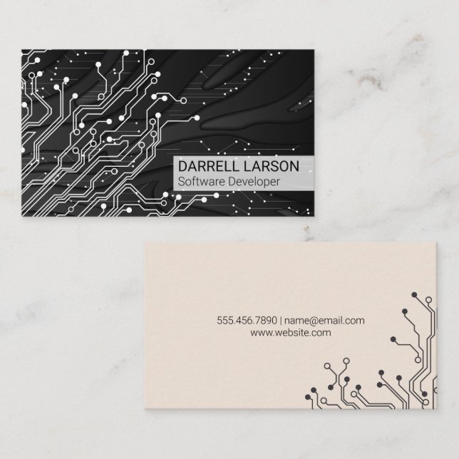 Schalttafel | Technologie | Ingenieur Visitenkarte (Vorne/Hinten)