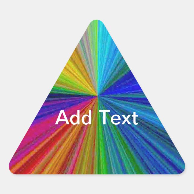 Schaltungsanordnung Gradient Rainbow Dreieckiger Aufkleber (Vorderseite)