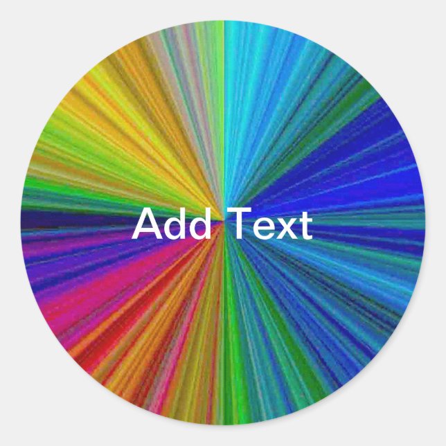 Schaltungsanordnung Gradient Rainbow Runder Aufkleber (Vorderseite)