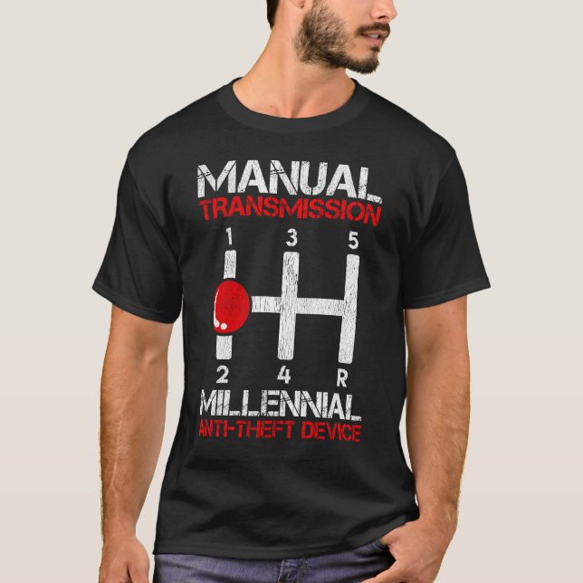 Schaltwagen mit manueller Übergabe-Diebstahlsicher T-Shirt (Vorderseite)