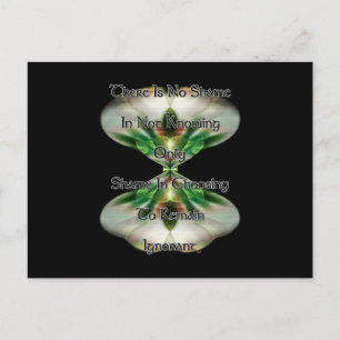 Scham und Unwissenheit Postkarte