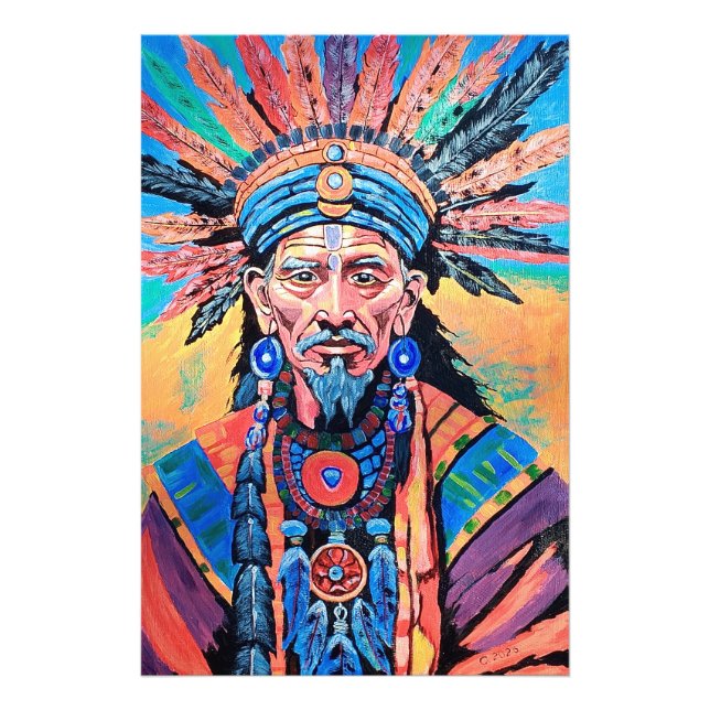 Schamane, Zauberer, Amulett, Magie Fotodruck (Vorne)