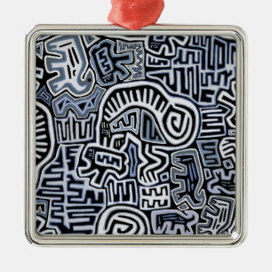 Schamanen-Peyote-Ritual Mola Ornament Aus Metall