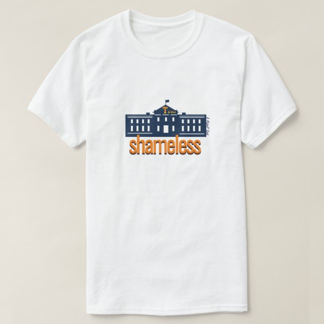 schamlos (2) - Ein MisterP-Shirt T-Shirt (Design vorne)