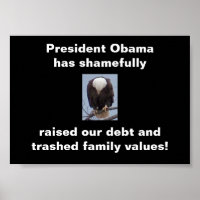 Schande an Präsident Obama Bald Eagle Foto Poster