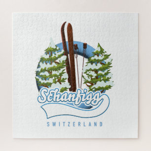 Schanfigg Schweiz Skiposter