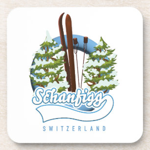 Schanfigg Schweiz Skiposter Getränkeuntersetzer