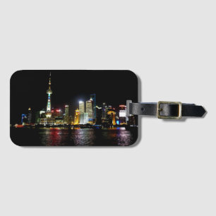 Schanghai in der Nacht Gepäckanhänger