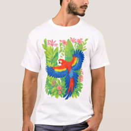Scharara Papagei tropische Pflanzen  T-Shirt