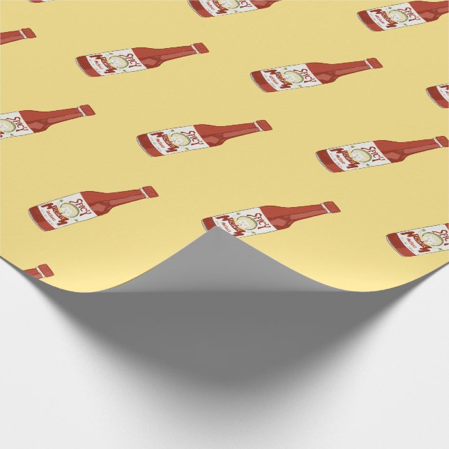 scharf! Hot Sauce Salsa Yellow Geschenkpapier (Ecke)