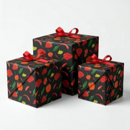 Scharfe Chili Paprika Geschenkpapier